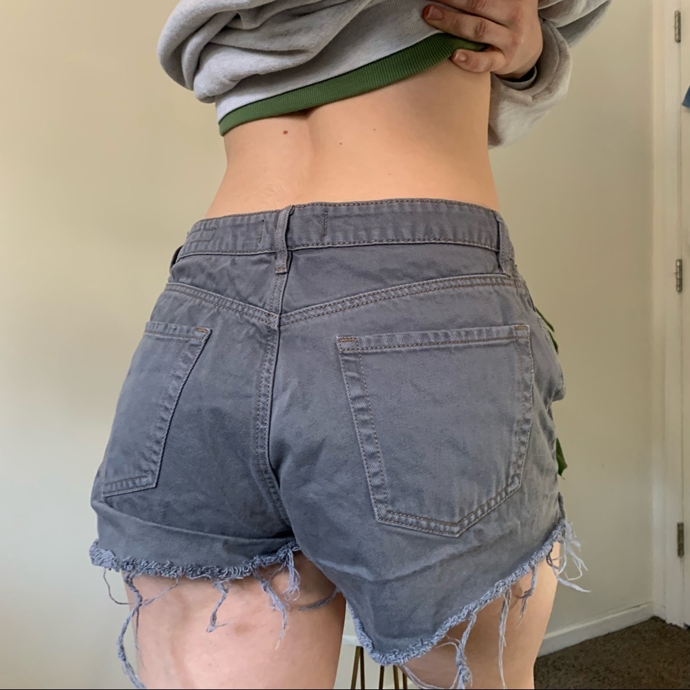 Gray PacSun Cutoff Shorts - Midrise